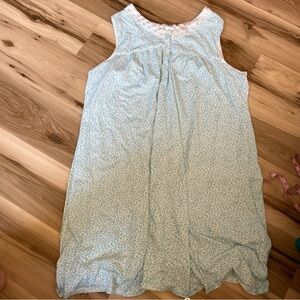 Secret Woman Nightgown Like New Aqua With Ribbon and Lace Detail